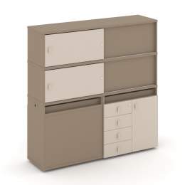 Набор 25 Тумба двойная с надставкой ES.NB.2V-25